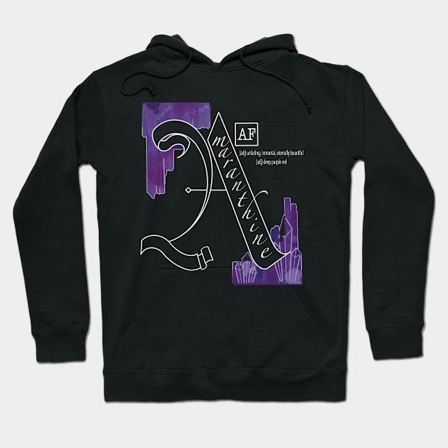 Amaranthine AF (Dark) Hoodie by Twisted Teeze 